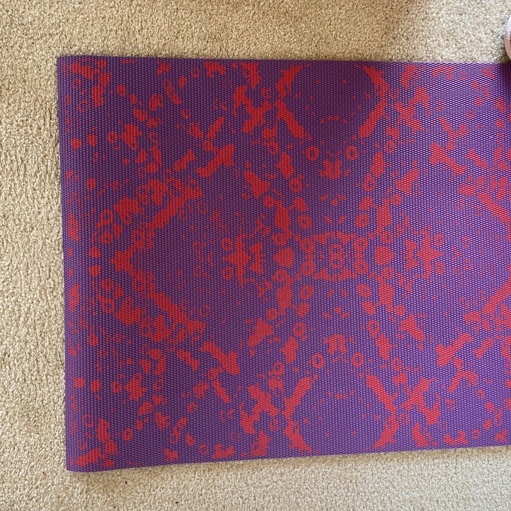 Purple and Red Abstract Pattern Yoga Mat